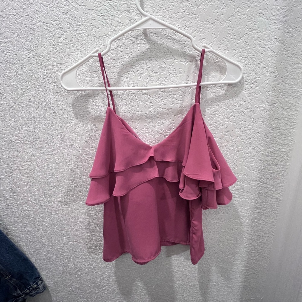 Pink cropped top